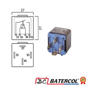 Micro Rela 12V 15/25A 5P